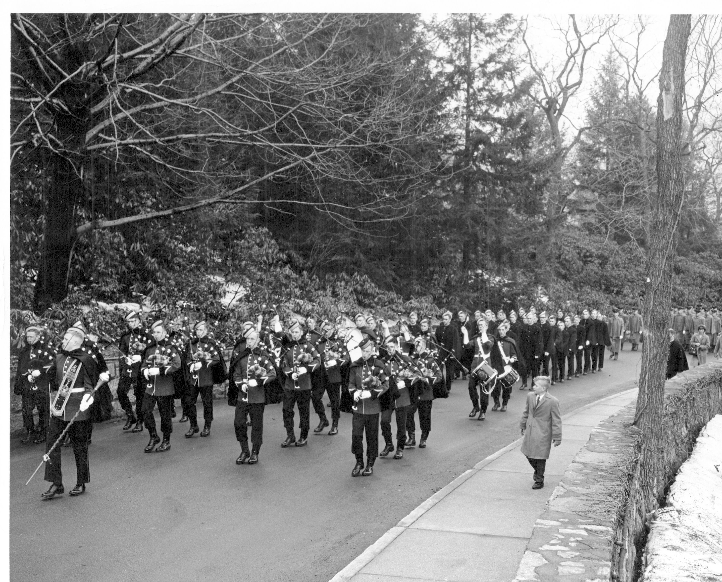 Pipeband at West Point in 1961